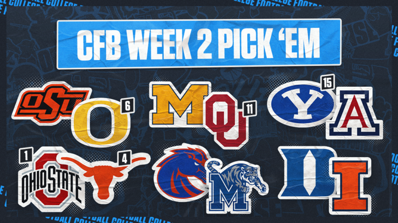 CFB Pick ‘Em: Top Week 2 Games, Including Ohio State-Texas, Michigan-Oklahoma