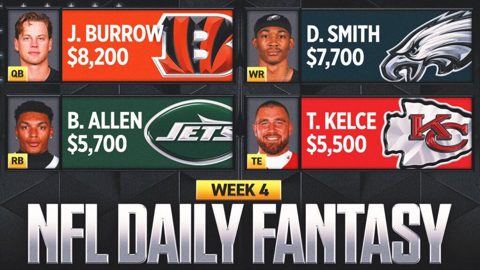 NFL DFS Week 4: Best Picks, Lineup Advice and Value Plays