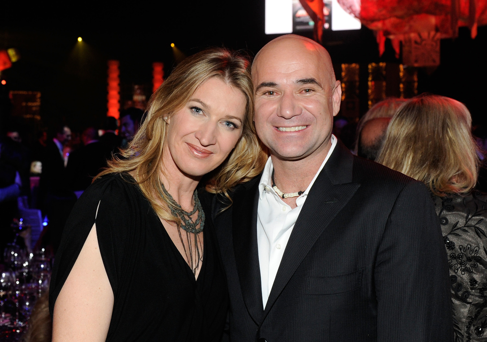 Los tenistas Steffi Graff y André Agassi.