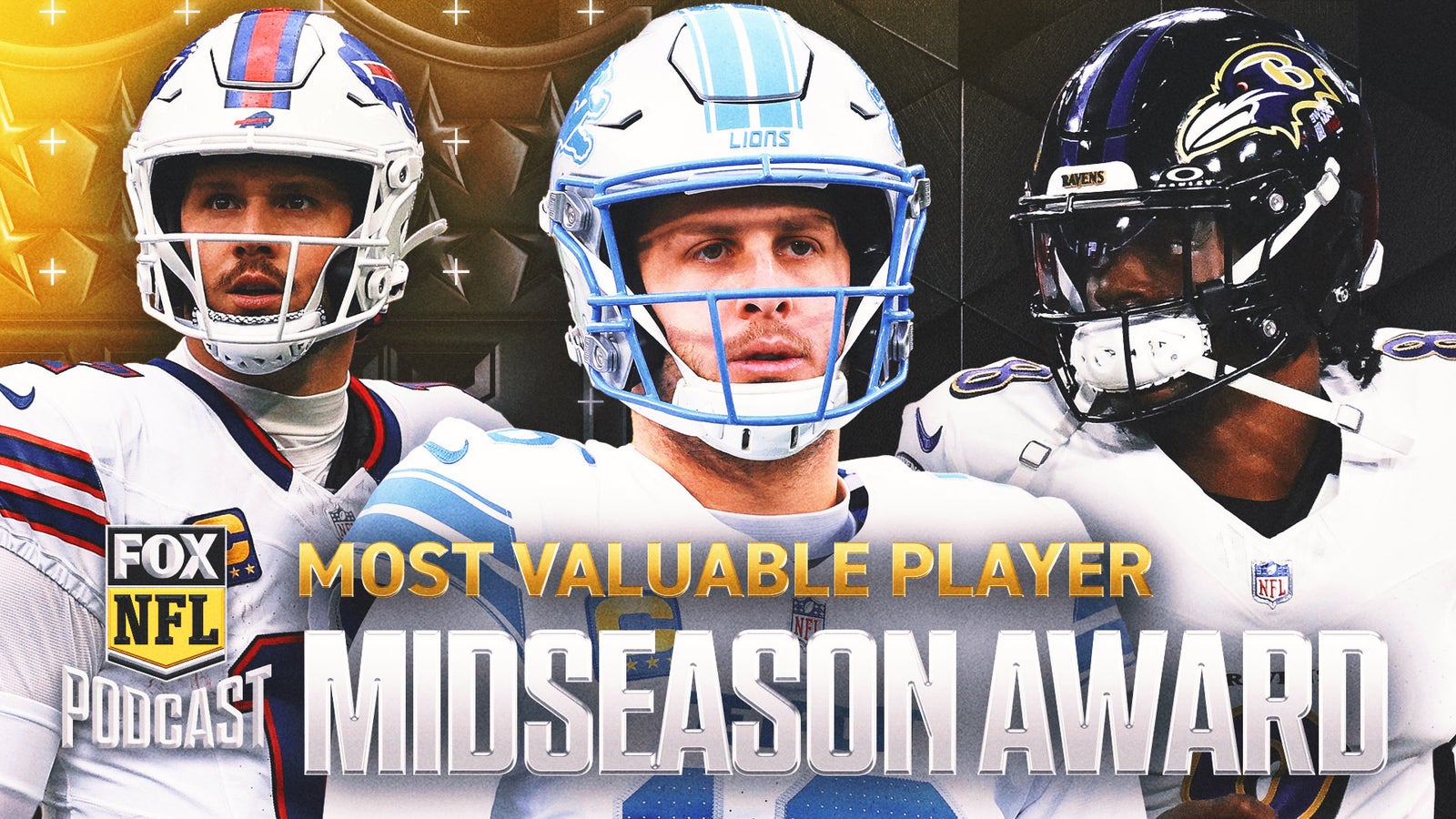 Jared Goff, Lamar Jackson & Josh Allen headline midseason MVP award