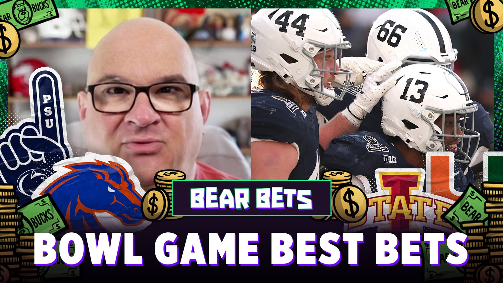 CFB Bowl Games Best Bets: Iowa State vs. Miami, Penn State vs. Boise State 