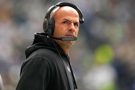 Robert Saleh and Liam Coen took their differences onto the field and had to be separated after a heated argument