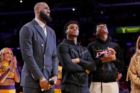 LeBron James shuts down rumors he’s delaying retirement to play with son Bryce