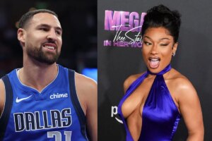 Klay Thompson and Megan Thee Stallion go viral after first Mavericks game together