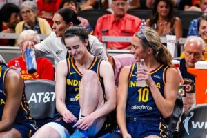 Lexie Hull opens her sneaker closet and reveals a surprise that connects her to Caitlin Clark