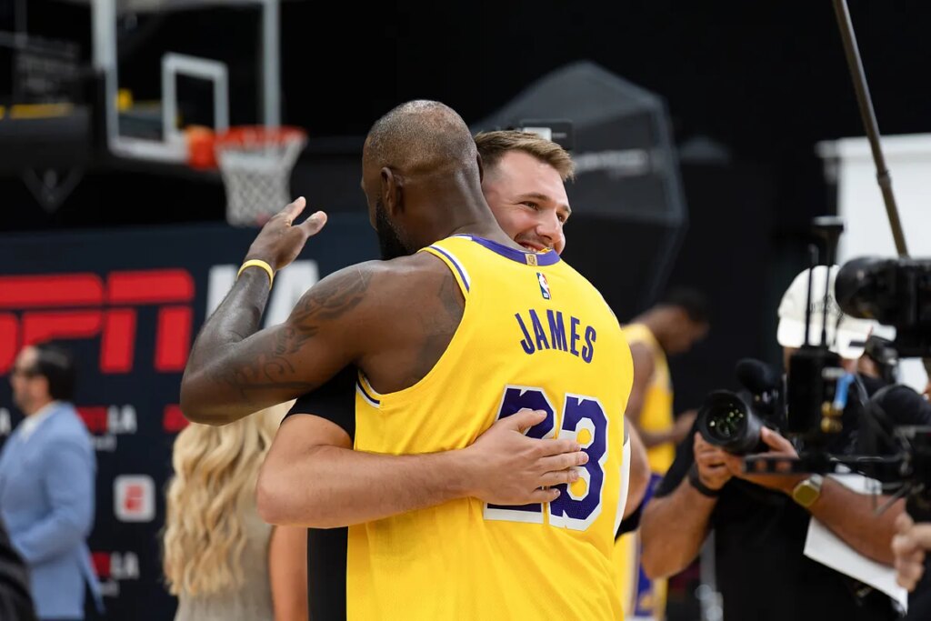 LeBron James can’t hide his joy watching Luka Doncic dominate and nearly hit 50 points