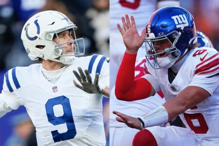 Nick Foles warns Jaxson Dart and Cam Skattebo about what’s coming