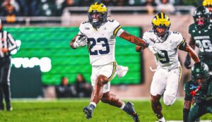 No. 25 Michigan Rushes For 200-Plus Yards in Win vs. Michigan State