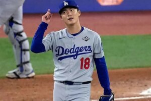 Yamamoto’s display against the Blue Jays caused the Dodgers’ locker room to literally bow down to him