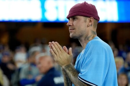 Shane Bieber’s wife cheers on Justin Bieber and promises a Blue Jays victory in Game 4