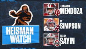 2025 Heisman Watch: Fernando Mendoza Leads Pack; Simpson, Sayin Close Behind