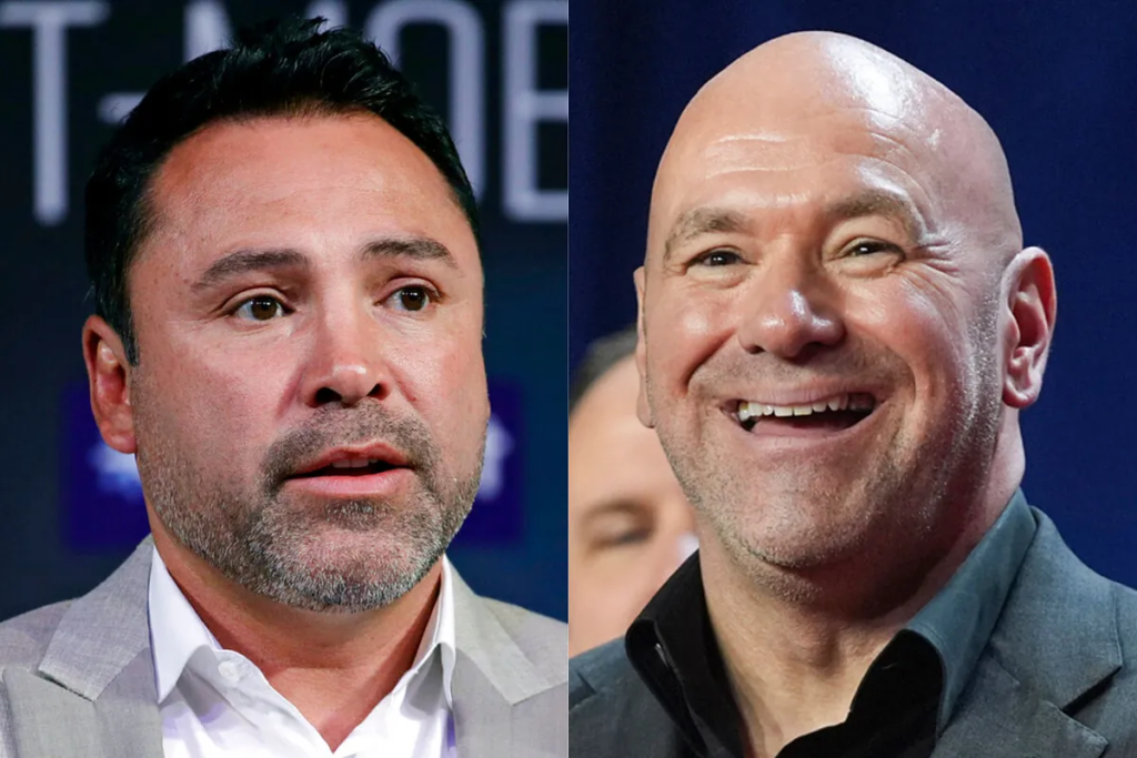 Oscar De La Hoya can’t stop talking trash about Dana White after FBI news: “Get the f**k out”