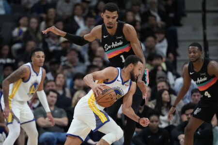 Steph Curry riffs on the “6-7” craze with a subtle joke at Wembanyama after their matchup