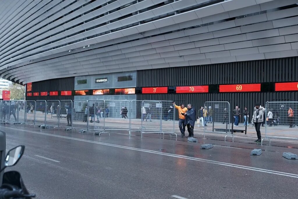 The Santiago Bernabeu is shielded with unprecedented security measures in Spain