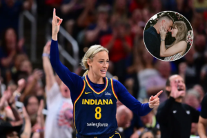 Sophie Cunningham revealed that Travis Kelce and Taylor Swift may have been at a Fever game and made a request to Caitlin Clark