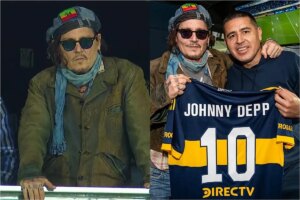 Johnny Depp attends a Boca Juniors match in the Argentine League and becomes a sensation on social media
