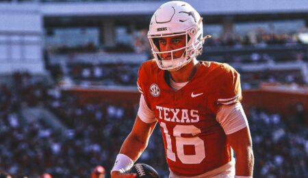 Arch Manning Has 6 Total Touchdowns as No. 17 Texas Beats Arkansas, 52-37