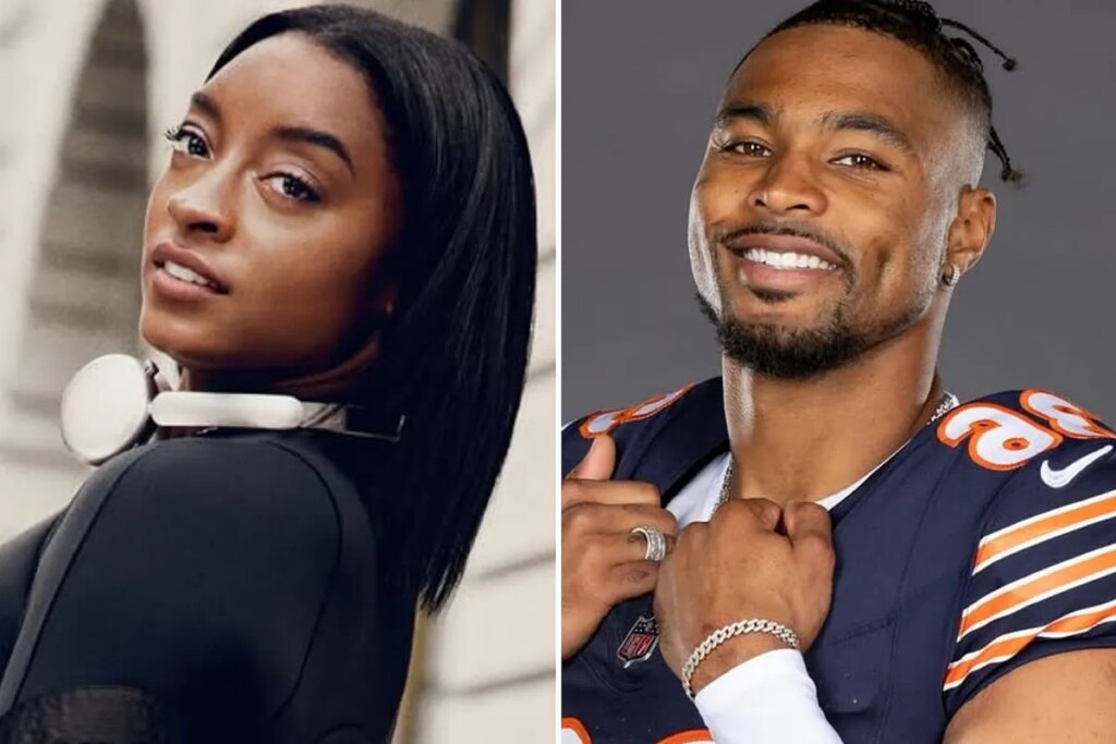 Simone Biles gets an intense squeeze from Jonathan Owens after a steamy PDA moment