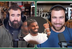 Travis Kelce lights up discussing Shedeur Sanders’ first NFL win on New Heights