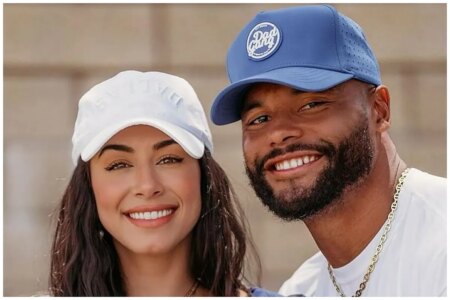 Dak Prescott’s fiancée, Sarah Jane Ramos, shows off her ring like Taylor Swift in romantic Cowboys date night