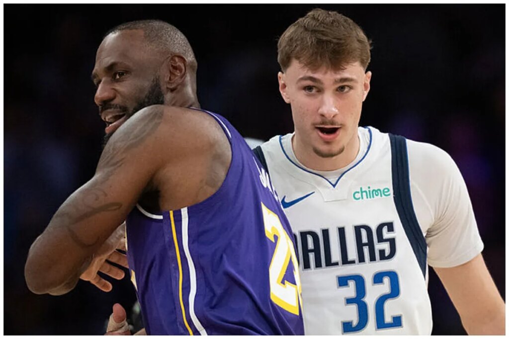 Cooper Flagg sits in LeBron James’ table in an unexpected way