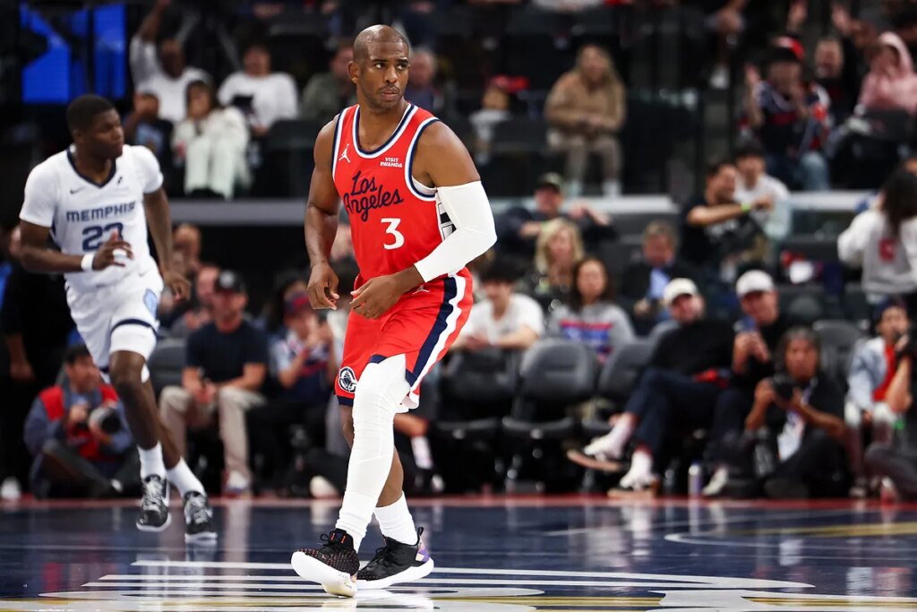 Hawks fans taunt Clippers with chants of “Where’s Chris Paul?” during the game