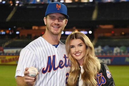 Pete Alonso’s wife Haley admits she broke down in tears after her husband’s $155 million deal with the Orioles