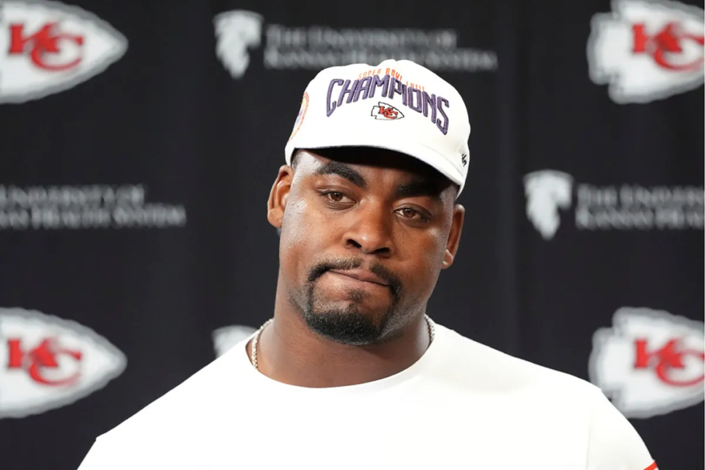 Chris Jones was devastated by Patrick Mahomes’ injury but received another blow live during the press conference