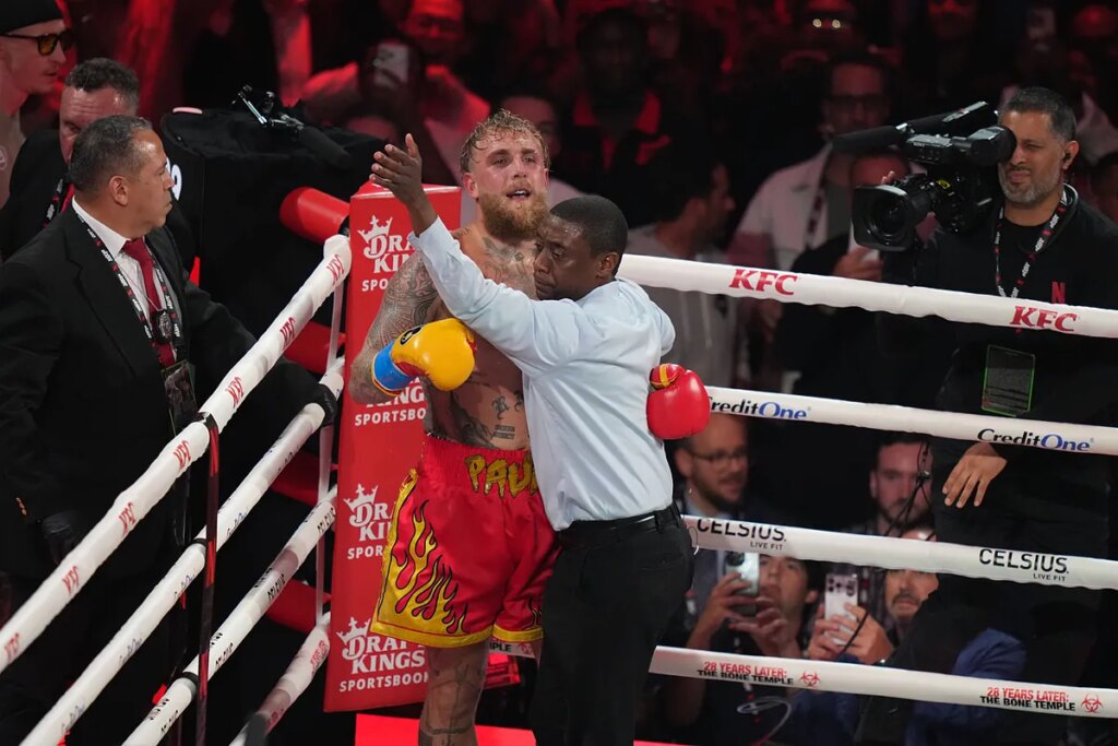 “Psycho” Jake Paul earns fans’ respect by taking major damage from Anthony Joshua with a smile