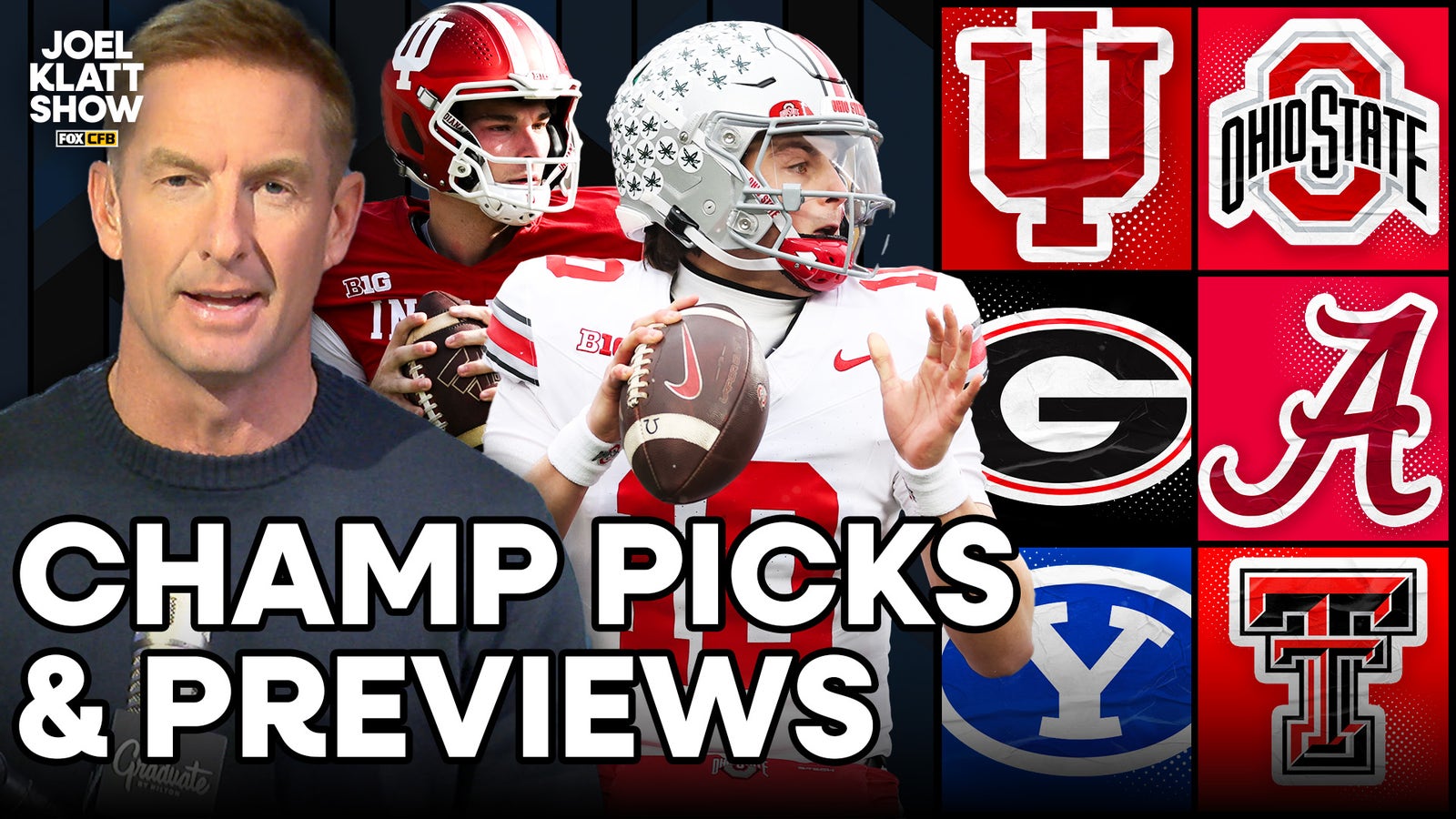 Ohio State-Indiana, Georgia-Alabama, Texas Tech-BYU and more Championship Game Picks!