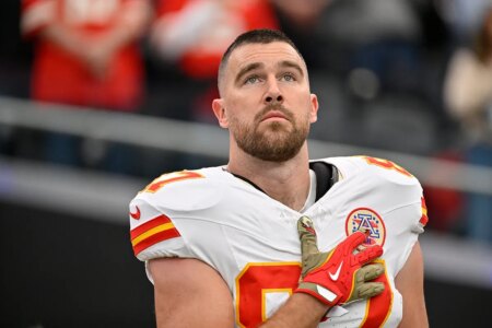 Travis Kelce takes what could be his final steps onto an NFL field
