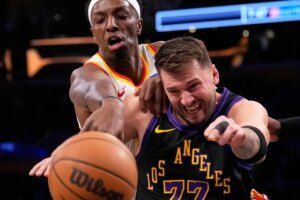 Doncic and LeBron combine for 58 points and recruit a giant to resurrect their Lakers