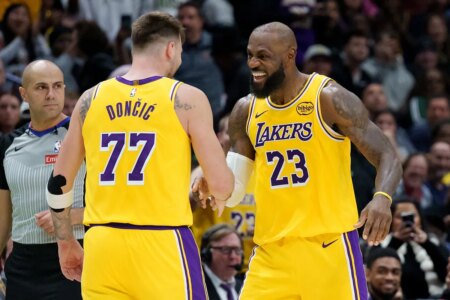 LeBron James and Luka Doncic flip the script in Denver as Lakers launch pivotal road trip