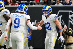 Matthew Stafford and Puka Nacua inch closer to a single season standard the NFL has never seen