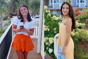 Ann Michael Maye and Parker Henry celebrate with an electrifying dance as the Patriots reach Super Bowl