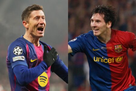 Robert Lewandowski, one goal away from equaling Leo Messi’s historic record