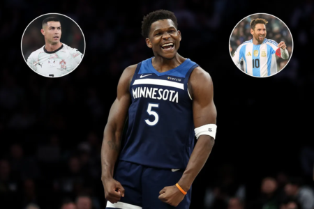 Anthony Edwards mocks Cristiano Ronaldo and shows his fanaticism for Leo Messi and Argentina