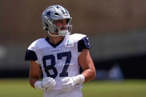 Cowboys star Jake Ferguson and Haley Cavinder share quirky wedding prep moment