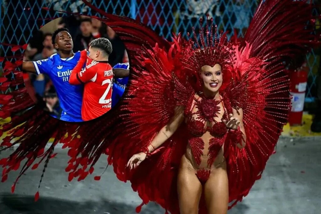 Vinicius’ girlfriend forgets about Prestianni by shaking her hips at the Rio Carnival