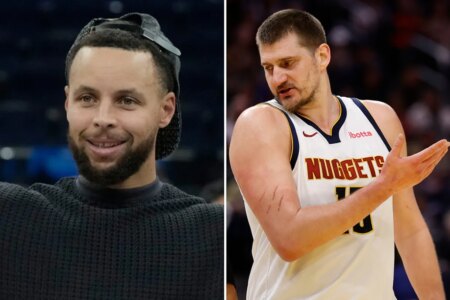Steph Curry subtly mocks Nikola Jokic in viral sideline moment during Nuggets loss