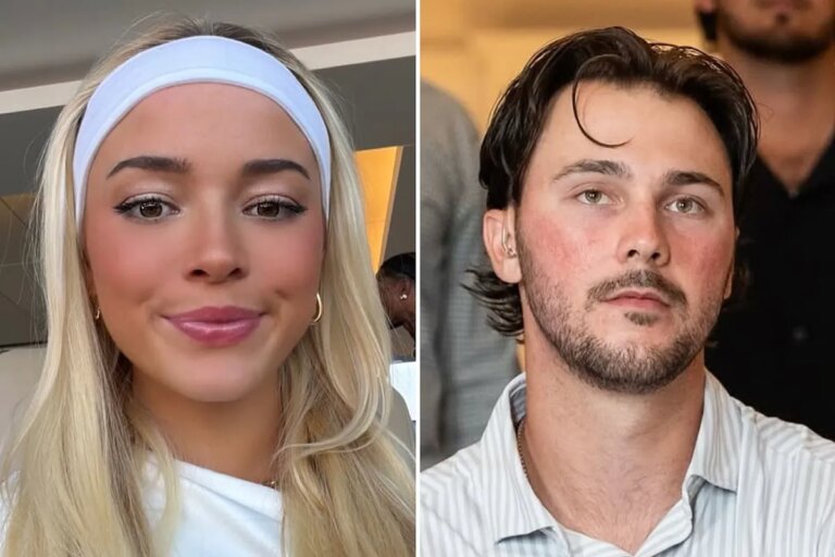 Olivia Dunne pranks Paul Skenes who panics thinking he hurt her