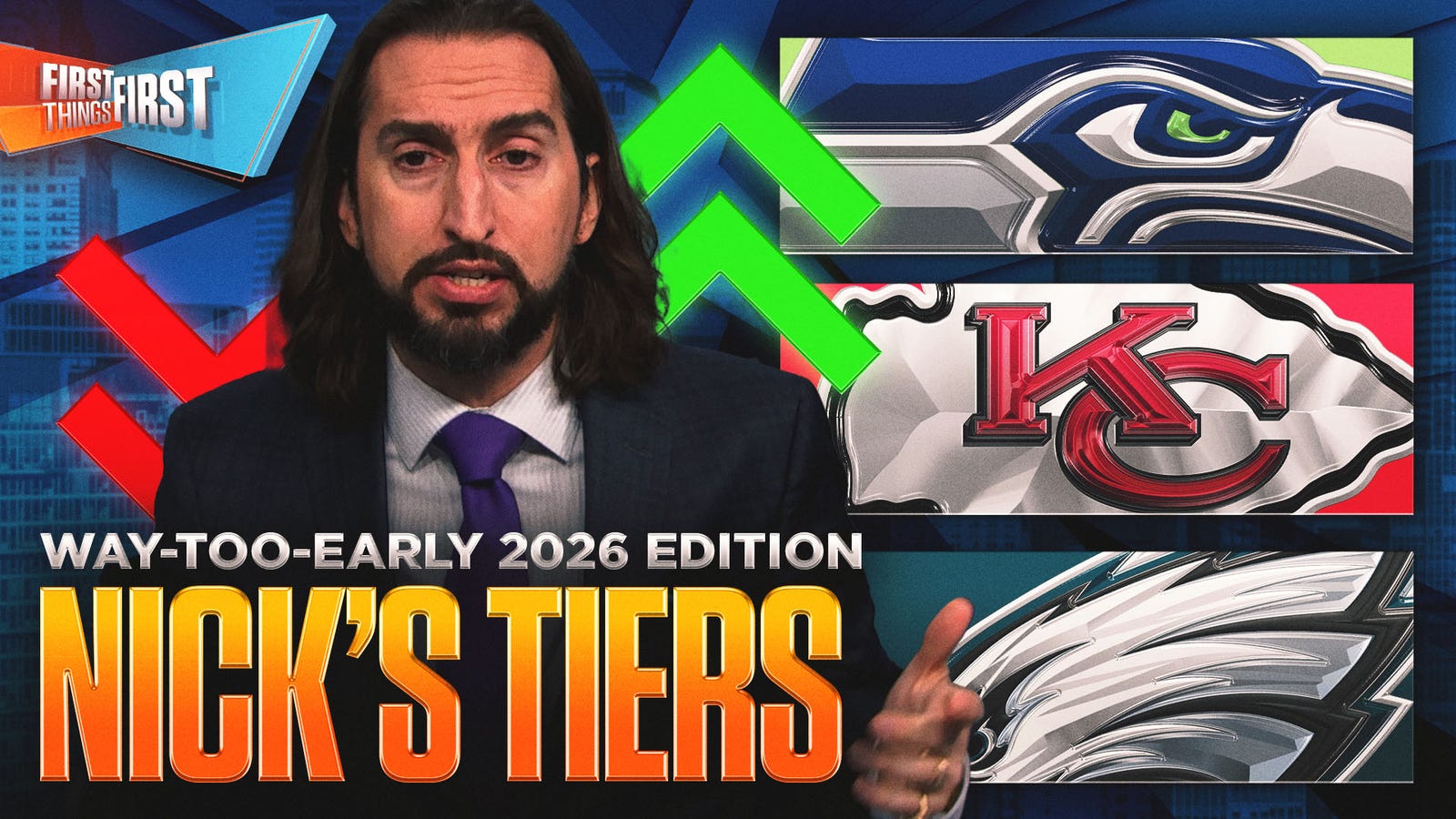 Nick Wright's Way-Too-Early Tiers: Super Bowl champ Seahawks look to run it back, Eagles will have an anxious regular season 👀 