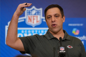 Brett Veach warns about the Chiefs’ salary cap pressure, which could put veteran players in an uncomfortable situation