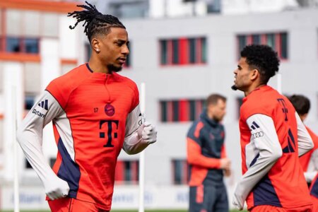 Bayern Munich Luis Diaz and Michael Olise perform some special tricks