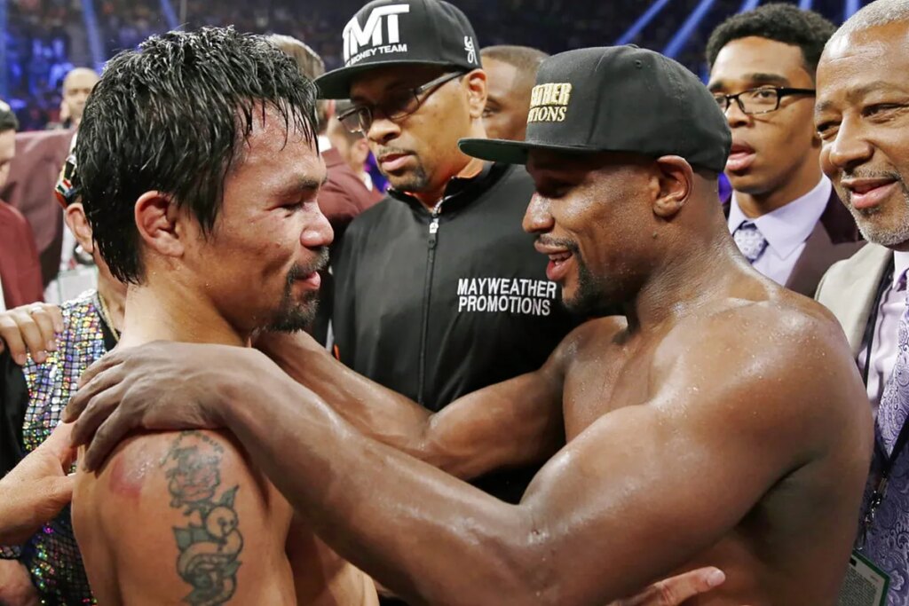 Floyd Mayweather Jr. knocked out his rematch against Manny Pacquiao with a single word