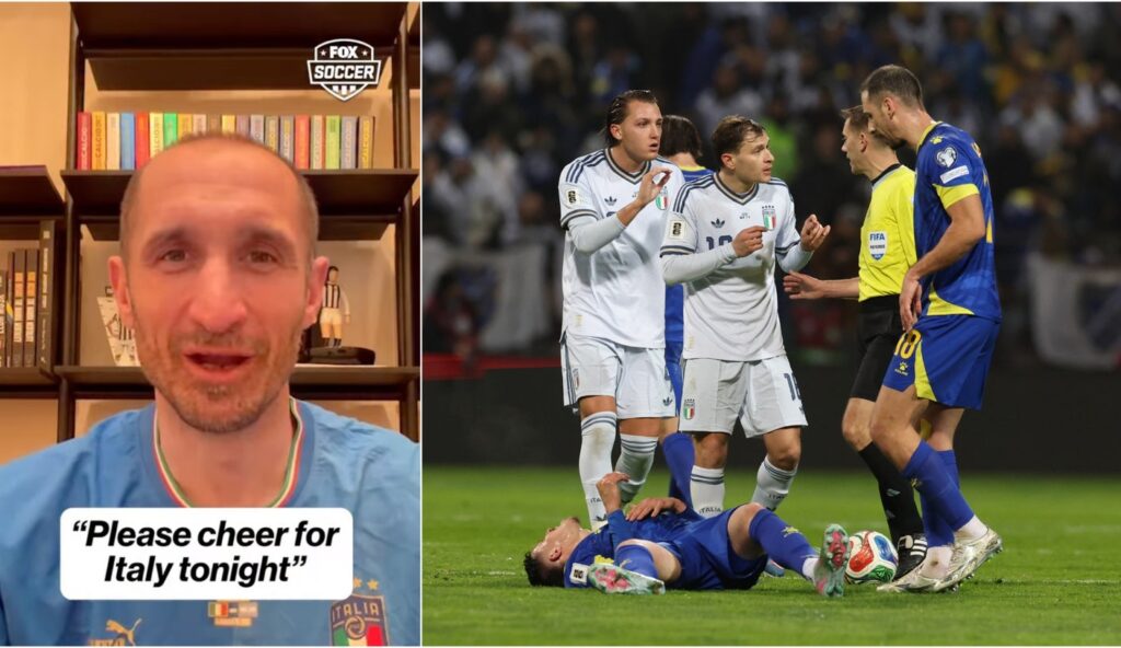 Italy Legend Giorgio Chiellini Pleads for Azzuri to Beat Bosnia and Herzegovina