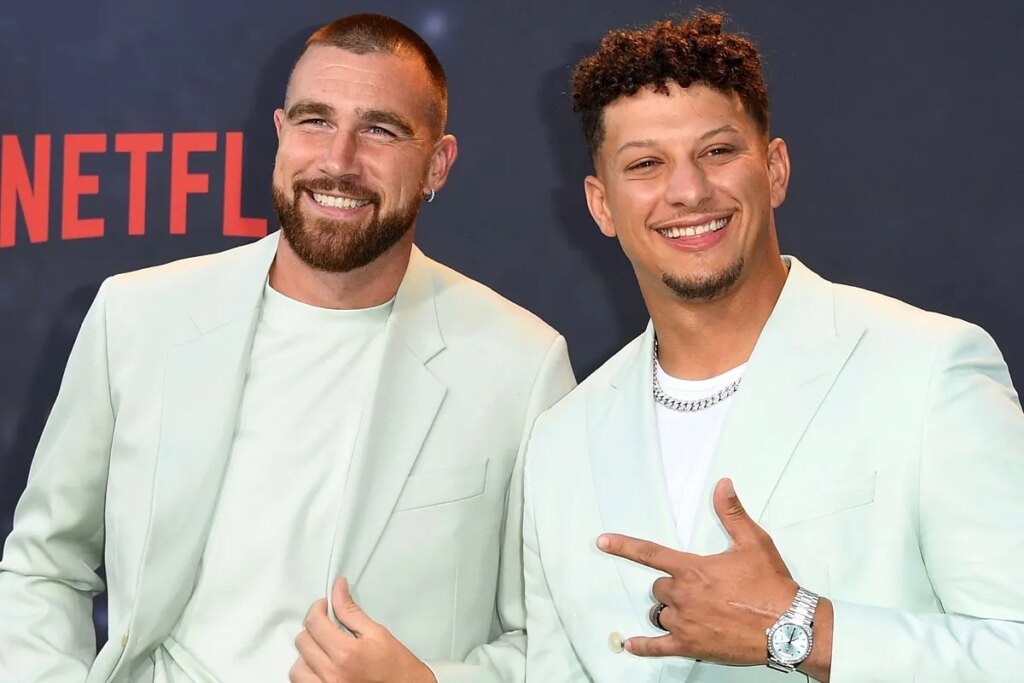 Travis Kelce and Patrick Mahomes celebrate perfect shots at The Masters