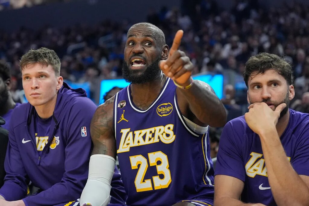LeBron James puts his off-court plans on hold to carry the Lakers without Doncic or Reaves