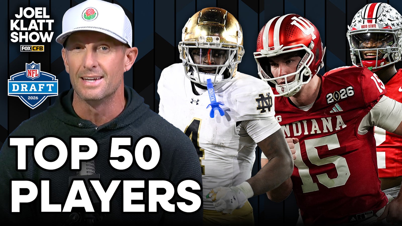 Joel Klatt ranks his Top 50 Prospects for the 2026 NFL Draft