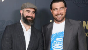 Jason and Travis Kelce hilariously handle the tension with J.J. Watt over the NFL’s international games
